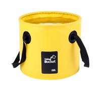 JUNNASALIKER Secchio da pesca Borsa da pesca con manico Bacini da pesca Attrezzatura da pesca Borsa pieghevole per attrezzatura da pesca Contenitore per barili da pesca, Giallo 20l