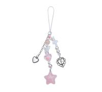 JUNNASALIKER Stella Perline Nappe Pendente Appeso Dolce Telefono Cinghia Della Borsa Decorazione Portatile Hanging Lanyard Per Ragazze