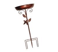 JUNNASALIKER Vasca da bagno elegante per uccelli in ferro per progettazione indipendente resistente alle intemperie dei cortili e dei cortili dei giardini