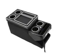 JUNOOS Auto Centrale Bracciolo per VW per Caravelle per M&ultivan T5 T6 T7 2000-2023 Fron Ringhiera Box Bracciolo Centrale Accessori Scatola Portaoggetti Bracciolo Centrale(B Black)