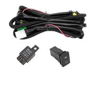 JUNOOS Coprifaro Griglia Cromata, Mascherina, Cablaggio, Interruttore, Accessori Per Ford Per Focus 2 MK2 2009-2010-2011 Fendinebbia A LED(Wires)