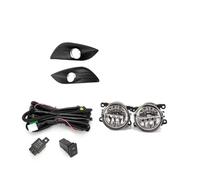 JUNOOS Coprifaro Griglia Cromata, Mascherina, Cablaggio, Interruttore, Accessori Per Ford Per Focus 2 MK2 2009-2010-2011 Fendinebbia A LED(1 set Light 2)