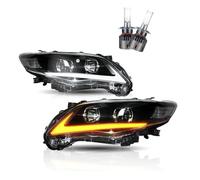 JUNOOS Per Toyota Per Corolla 2011 2012 2013 Luci Anteriori DRL Con Indicatori Di Direzione Sequenziali Fari A Proiettore Full LED (LED Bulbs)