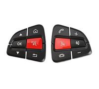 JUNPIY 2 Pezzi, for Mercedes, for Benz, Classe C W205/GLC Classe W253 Pulsanti di Controllo Interruttore Interruttore al Volante(Black Black Red)