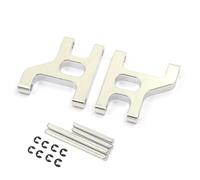 JUNPIY 2 pezzi in metallo braccio sospensione anteriore bracci oscillanti 1/10 RC Crawler Car, for Tamiya, for CC01 CC-01 Collegamento del braccio di controllo della sospensione(Silver)