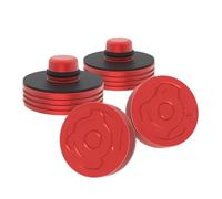 JUNPIY 4 pezzi, for Tesla, for il modello 3 Y 2019-2023, cuscinetto adattatore for punto di sollevamento jack Dischi in alluminio Telaio for attrezzi con custodia Accessori for auto Cric per auto(Rot)