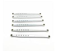 JUNPIY 6PCS RC Auto Telaio di Collegamento In Alluminio Inferiore E Superiore Telaio di Collegamento Asta di Collegamento 1/10 RC Crawler, for Axial, for SCX10 Collegamento del braccio di controllo de