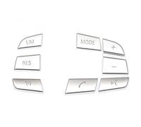 JUNPIY 7 Pezzi, for BMW, 1 2 3 4 5 7 Serie GT3 GT5 X3 X5 X6 F10 F20 F30 E70 Interruttore a Pulsante Copertura Trim Adesivi Interruttore al Volante