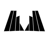 JUNPIY 8 montanti for pilastri lucidati, for NISSAN, for Qashqai, copertura for finestrini 2016-2018, adesivo for colonna BC Copertura per finestrini auto