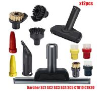 JUNPIY Accessori Spazzola ugello in nylon for SC1 SC2 SC3 SC4 SC5 SC7 CTK10 CTK20 Parti di ricambio for aspirapolvere a vapore portatile Accessori per pulitori a vapore(Set16)