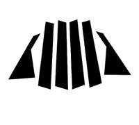 JUNPIY Adesivo for rivestimento porta pilastro auto, for Hyundai, Sonata 2015 2016 2017 2018 2019 Decorazione copertura nera lucida for pianoforte Copertura per finestrini auto
