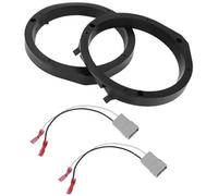 JUNPIY Anello distanziatore for altoparlante, adattatore for distanziatore for altoparlante tweeter, for Toyota, for RAV4, 2001-2011, impermeabile, nero, 2 set Anello distanziatore per altoparlanti