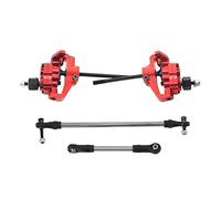 JUNPIY Asse a portale anteriore posteriore in metallo con collegamento dello sterzo in acciaio, for auto cingolata 1/10 RC, for asse Axial SCX10 II 90046 90047 AR44 Collegamento del braccio di control