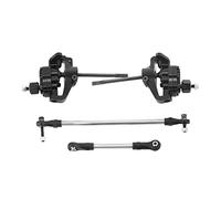 JUNPIY Asse a portale anteriore posteriore in metallo con collegamento dello sterzo in acciaio, for auto cingolata 1/10 RC, for asse Axial SCX10 II 90046 90047 AR44 Collegamento del braccio di control