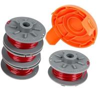 JUNPIY Bobina di filo, for Gardena 5364-20, 1,6 mm x 6,1 m Bobina di filo for decespugliatore, for Gardena Turbo Grass Strimmer SmallCut 2401 con copertura, for 05328-20 (4 bobine + 1 copertura) Sosti