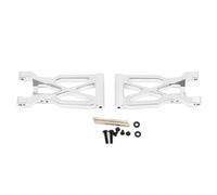 JUNPIY Bracci oscillanti del braccio di sospensione posteriore in lega di alluminio da 2 pezzi, for Wltoys, for auto RC 104001 1/10 Collegamento del braccio di controllo della sospensione(Silver)