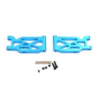 JUNPIY Bracci oscillanti del braccio sospensione anteriore in lega di alluminio da 2 pezzi, for Wltoys, for auto RC 104001 1/10 Collegamento del braccio di controllo della sospensione(Light Blue)