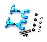 JUNPIY Braccio oscillante bracci sospensione superiori posteriori in metallo 2 pezzi, for Tamiya, for TT-02 TT02 TT02T 1/10 RC Car Collegamento del braccio di controllo della sospensione(Blue)