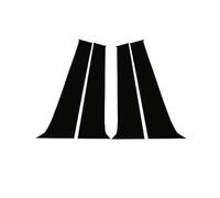 JUNPIY Copertura for montanti for auto in nero lucido, for porte e finestre, for Skoda, for Octavia, Mk2 2005-2013 Accessori for esterni Copertura per finestrini auto