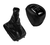JUNPIY For Buick, for Excelle 2008 2009 2010 2011 2012 Pomello del cambio in pelle Leva Ghetta Boot Cover Custodia Collare Pomello del cambio(BLACK A+b)