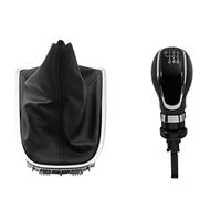 JUNPIY For Buick, for Excelle GT/XT, for Opel, for Astra 2009-2014 Auto MT Leva del pomello del cambio Stick Ghetta Copri stivale Collare Pomello del cambio(BLACK 6 Speed Combo)