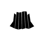 JUNPIY For Infiniti, QX55 QX50 2014-2017 2019 2020 2021-2023 Finestra Pilastro Messaggi Porta Trim Copertura Adesivi Decorazione Nero Lucido Copertura per finestrini auto(BLACK Fit QX55 QX50 19-23)