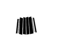 JUNPIY For Toyota, Highlander Kluger 2008-2020 2021 2022 Nero Lucido Finestra Pilastro Messaggi Trim Copertura Della Porta Pannello Decorativo Adesivo Copertura per finestrini auto(BLACK 2020-2022)