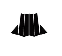 JUNPIY For Toyota, Yaris XP90 2006-2011 XP130 2014-2019 5 porte Hatchback Auto Pilastro Messaggi Finestra Porta Trim Adesivo Copertura Kit esterno Copertura per finestrini auto(BLACK Fit Yaris XP130)
