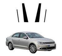 JUNPIY For VW, Jetta, A6 Typ 1B 2011-2018 4 pezzi montanti for finestre copertura rivestimento decorazione decorazione copertura nera lucida Copertura per finestrini auto