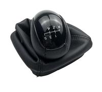 JUNPIY For, W168 Classe A 1997-2004 Leva del pomello del cambio in pelle nera Ghetta del cambio Custodia Collare Pomello del cambio(BLACK 5 Speed R12345)