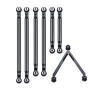 JUNPIY Kit smontato for tirante sterzo tirante sterzo in lega di alluminio 1/24, for auto Axial SCX24 AXI00002 RC Collegamento del braccio di controllo della sospensione