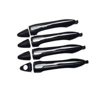 JUNPIY Maniglia esterna porta anteriore posteriore sinistra destra for auto, for Kia, Forte Cerato 2014-2018 82651A7020 82651A7011 82651A7010 82651A7030 Maniglia per porta interna(BLACK A Set 4 Sides)