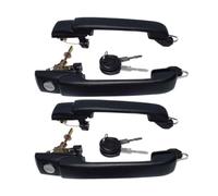 JUNPIY Maniglia esterna portiera auto con chiavi anteriore/posteriore/sinistra/destra, for Golf, for vento, 1H0837207B 1H0837207C 1H4839205 1H0837207 Maniglia per porta interna(BLACK A Set 4 Pcs)