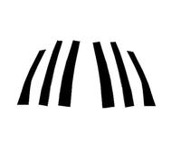 JUNPIY Montanti for montanti Copertura for portiera e finestra for auto Adesivi esterni neri lucidi, for VW, for POLO, Mk4 Mk5 Hatchback Sedan Copertura per finestrini auto(BLACK A)