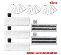 JUNPIY Panni in microfibra for mocio a vapore for EasyFix SC2 SC3 SC4 SC5 Parti for aspirapolvere portatile Testina spazzola Raschietto for vetro Accessori per pulitori a vapore(Set8)