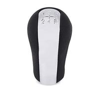 JUNPIY Pomello cambio auto a 5 marce in pelle PU, for Toyota, for AYGO for Verso, for Corolla, for RAV4, RAV-4 for AVENSIS for Yaris for VITZ Pomello del cambio(BLACK Style 2)