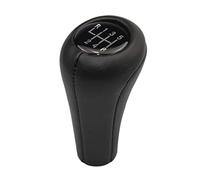 JUNPIY Pomello cambio manuale for auto 5/6 marce in pelle PU cambio manuale nero, for, E81 E82 E87 E46 E90 E91 E92 E60 E61 E63 E84 E83 E53 Pomello del cambio(BLACK 6 Speed)