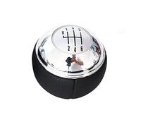 JUNPIY Pomello del cambio 5 Pomello del cambio a 6 velocità, for, R50 1 D R52 R53 for S 3 porte 2001-2008 Leva del cambio in pelle Penna a sfera a mano Pomello del cambio(BLACK 6-speed Silver)