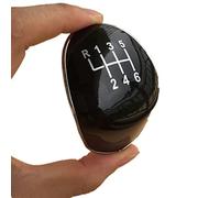 JUNPIY Pomello del cambio con emblema distintivo, copertura del cappuccio 5/6 velocità per, for Focus, MK2 MK3, for Fiesta, MK7 C-max B-max for Galaxy for Kuga Pomello del cambio(Black 6speed)