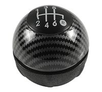 JUNPIY Pomello del cambio cromato Pomello del cambio Ghetta Custodia for copertura bagagliaio, for Fiat, 500 500C 2007 2008 2009 2010 2011 2012 2013 2014 2015 2016 2017 2018 Pomello del cambio(BLACK 6