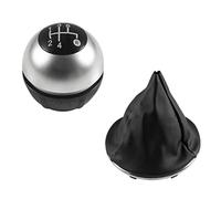 JUNPIY Pomello del cambio cromato Pomello del cambio Ghetta Custodia for copertura bagagliaio, for Fiat, 500 500C 2007 2008 2009 2010 2011 2012 2013 2014 2015 2016 2017 2018 Pomello del cambio(BLACK 5
