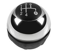 JUNPIY Pomello del cambio cromato Pomello del cambio Ghetta Custodia for copertura bagagliaio, for Fiat, 500 500C 2007 2008 2009 2010 2011 2012 2013 2014 2015 2016 2017 2018 Pomello del cambio(BLACK 5