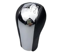 JUNPIY Pomello del cambio cromato Pomello del cambio in pelle Ghetta Cover Custodia collare, for Toyota, for AVENSIS T25 MK2 II 2003-2009 Accessori for lo styling dell'auto Pomello del cambio(BLACK 6