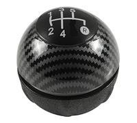 JUNPIY Pomello del cambio, for Fiat, 500 500C 2007 2008 2009 2010 2011 2012 2013 2014 2015 2016 2017 2018 Custodia cromata for pomello del cambio con ghetta Pomello del cambio(BLACK 5speed a)