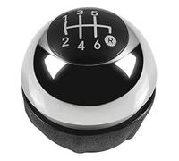 JUNPIY Pomello del cambio, for Fiat, 500 500C 2007 2008 2009 2010 2011 2012 2013 2014 2015 2016 2017 2018 Custodia cromata for pomello del cambio con ghetta Pomello del cambio(BLACK 6speed B)