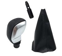 JUNPIY Pomello del cambio in pelle Pomello del cambio Ghetta Custodia for bagagliaio, for Peugeot, 307 308 106 107 205 206 306 406, for Citroen, for Picasso C1 C2 C4 C5 Pomello del cambio(BLACK K0031)