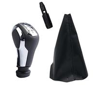 JUNPIY Pomello del cambio in pelle Pomello del cambio Ghetta Custodia for bagagliaio, for Peugeot, 307 308 106 107 205 206 306 406, for Citroen, for Picasso C1 C2 C4 C5 Pomello del cambio(BLACK K0066)