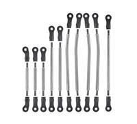 JUNPIY Set di 10 maglie metalliche sospensione collegamento dello sterzo Panhard Bar scala 1/10 RC Crawler passo 324mm, for Traxxas, for TRX4 Defender Collegamento del braccio di controllo della sospe