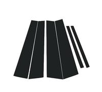 JUNPIY Set di adesivi for montanti for porte e finestre for auto, copertura decorativa nera lucida, for Accord, berlina 2013 2014 2015 2016 2017 Copertura per finestrini auto