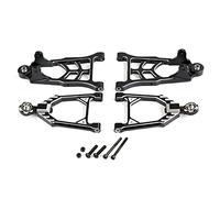 JUNPIY Set di bracci for sospensioni anteriori in metallo CNC, for 1/5, for HPI Rovan KM, for parti di giocattoli for auto Baja 5B SS 5T Rc Collegamento del braccio di controllo della sospensione(Schw